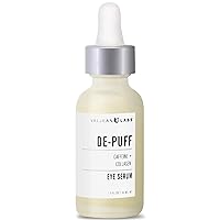 Valjean Labs DePuff Eye Serum | Caffeine + Collagen | Helps to Reduce Under Eye Puffiness and Combat Signs of Aging | Paraben Free, Cruelty Free, Made in USA (1 oz)