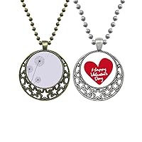 Three Dandelion s Flower Pendant Necklace Mens Womens Valentine Chain