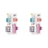 Wet Brush Fashion Claw Clips, Assorted Sizes - 8-Pack, Sunset Pink - Great for Easily Pulling Up Your Hair - Pain-Free Hair Accessories for Women, Men, Boys and Girls
