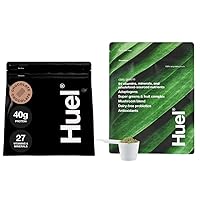 Huel Daily Greens and Chocolate Black Edition Bundle | Superfood Greens Powder and Nutritionally Complete Meal | High Protein Meals to Fuel Your Body Throughout The Day | 100% Vegan, Non-GMO