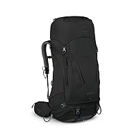 Osprey Kestrel 68L Men's Backpacking Backpack, Black, S/M