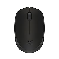 Logitech M170 Wireless Mouse for PC, Mac, Laptop, 2.4 GHz with USB Mini Receiver, Optical Tracking, 12-Months Battery Life, Ambidextrous - Black