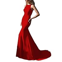Satin Halter Ball Gown Bodycon Prom Dresses Deep V Neck Back The Bridal Gown Wedding Dresses for Bridal for Women