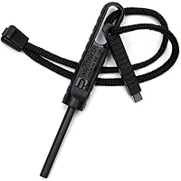 EXOTAC - polySTRIKER Lightweight Ferrocerium Fire Starter with Snap-in Striker for Emergency Kits, Campfires, Hiking, and Survival Supplies