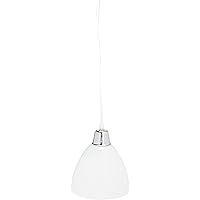 Inc Lite Source LS-19836 Tracen Pendant Lamp with Scales Glass Shade, Chrome