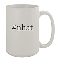 #nhat - 15oz Ceramic White Coffee Mug, White