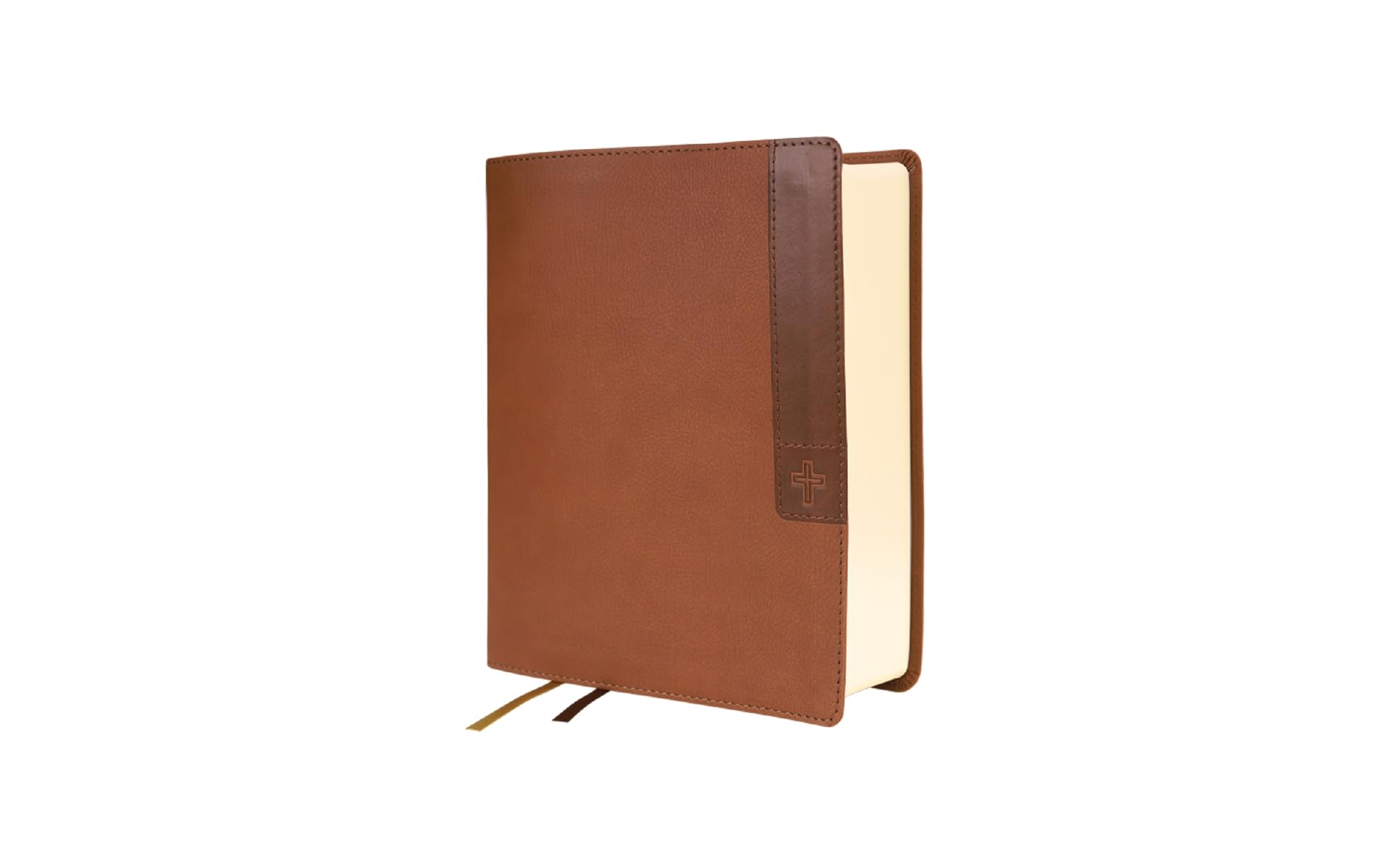 NIV, Journal the Word Bible (Perfect for Note-Taking), Large Print, Leathersoft, Brown, Red Letter, Comfort Print: Reflect, Take Notes, or Create Art Next to Your Favorite Verses