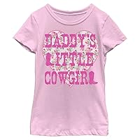 Fifth Sun Chin Up Daddy's Little Cowgirl Girls Short Sleeve Tee Shirt