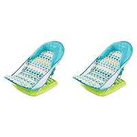 Summer Deluxe Baby Bather (Triangle Stripes) Bath Support for Use in The Sink or Bathtub Includes 3 Reclining Positions, 1 Count (Pack of 2)