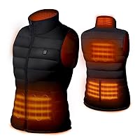Dr. Prepare Heated Vest, Unisex Heated Clothing for men women, Lightweight USB Electric Heated Jacket with 3 Heating Levels, 6 Heating Zones, Adjustable Size (Battery Pack Not Included, 1 Piece)