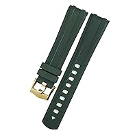 20mm 21mm New Fluorous Silicone Rubber Watchband For Omega Seamaster Diver 300 Black Blue Soft Watch Strap