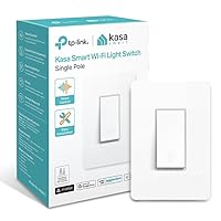 Kasa Matter Smart Light Switch: Voice Control w/Siri, Alexa & Google Assistant | UL Certified | Timer & Schedule | Easy Guided Install | Neutral Wire Required | Single Pole | 2.4GHz Wi-Fi | KS205