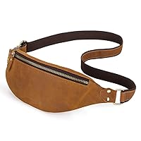 GMOIUJ Leather Waist Packs Large Capacity Fanny Pack Casual Chest Bag for Man Multifunction Belt Bag Personalized (Color : E, Size : As shown)