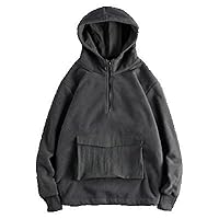Autumn and Winter American Retro Double Hooded Hoodies Men' 100% Washed Heavyweight Casual Functional Jacket