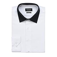 Slim fit Dress Shirt White with Black Collar