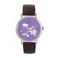 Unicorn Rainbow Cloud Watch Ladies 38mm Case 3atm Water Resistant Custom Designed Quartz Movement Luxury Fashionable