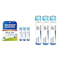 Rhus Tox 30C for Joint Pain Relief (3 Count, 240 Pellets) and Arnica Montana 30c for Muscle Pain and Stiffness (3 Count, 240 Pellets) Homeopathic Medicine Bundle