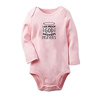 I am Proof God Answers Prayers Funny Rompers Newborn Baby Bodysuits Infant Jumpsuits Outfits Long Sleeves Clothes