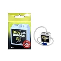 Marine Metal B-18 Baby Bubbles Portable Live Bait Aerator, Water Resistant Air Pump, Compact & Battery Powered (3 gal)
