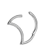 FANSING 316L Surgical Steel Moon Piercing Rings for Daith Helix Cartilage Piercings