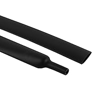 Black Heat Shrink Tubing Adhesive Lined 4:1 Ratio Marine Grade Waterproof Wire Shrink Wrap Tubing Insulation Seal (5/8