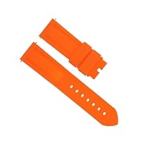 Ewatchparts 22MM RUBBER DIVER WATCH BAND DEPLOYMENT BUCKLE CLASP COMPATIBLE WITH 40MM PANERAI ORANGE