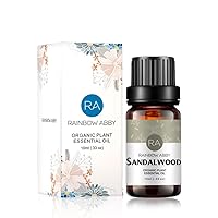 RAINBOW ABBY Sandalwood Essential Oil 100% Pure Premium Grade Aroma Oil for Diffuser, SPA, Perfumes, Massage, Skin Care, Soaps, Candles - 10ml