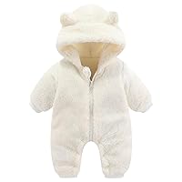 Baby Girls Boys Winter Clothes Snowsuit Teddy Bear Onesie Outfit Newborn Fleece Jumpsuit Romper Coat