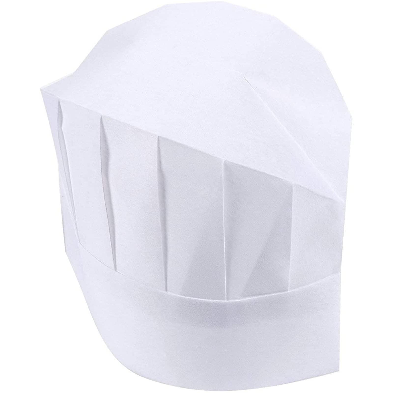 24 Pack Adjustable Chef Hats for Kids and Adults (Non-Woven Fabric, White, 19.6-22.8 in)