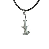 Hammerhead Shark Necklace Pewter Pendant- Shark Gifts for Women and Men | Realistic Hammerhead Shark | Ocean Theme Gifts for Shark Lovers | Sea Life Jewelry | Realistic Shark Charm