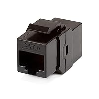 Monoprice Cat6 RJ45 Feedthrough Keystone Jack - Inline Coupler Type, Fits Standard Keystone Wall Plates and Panels, Black