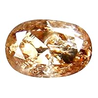 0.14 ct OVAL CUT (4 x 3 mm) MINED FROM CONGO FANCY BROWNISH PINK DIAMOND NATURAL LOOSE DIAMOND
