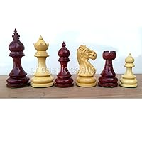Chess Piece Set 4.1''Islamic Knight Chess Pieces, with Lacor Polish,Handmade Staunton Chess Set, Ebonies Dyed and Boxwood,Chess Lovers Gift by CHESSPIECEHUB