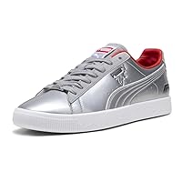 Puma Mens F1 Clyde Vegas Metallic Lace Up Sneakers Shoes Casual - Silver