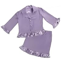 Girls' Buttons Interview Suit Jacket Skirt Suit Pageant Outfit