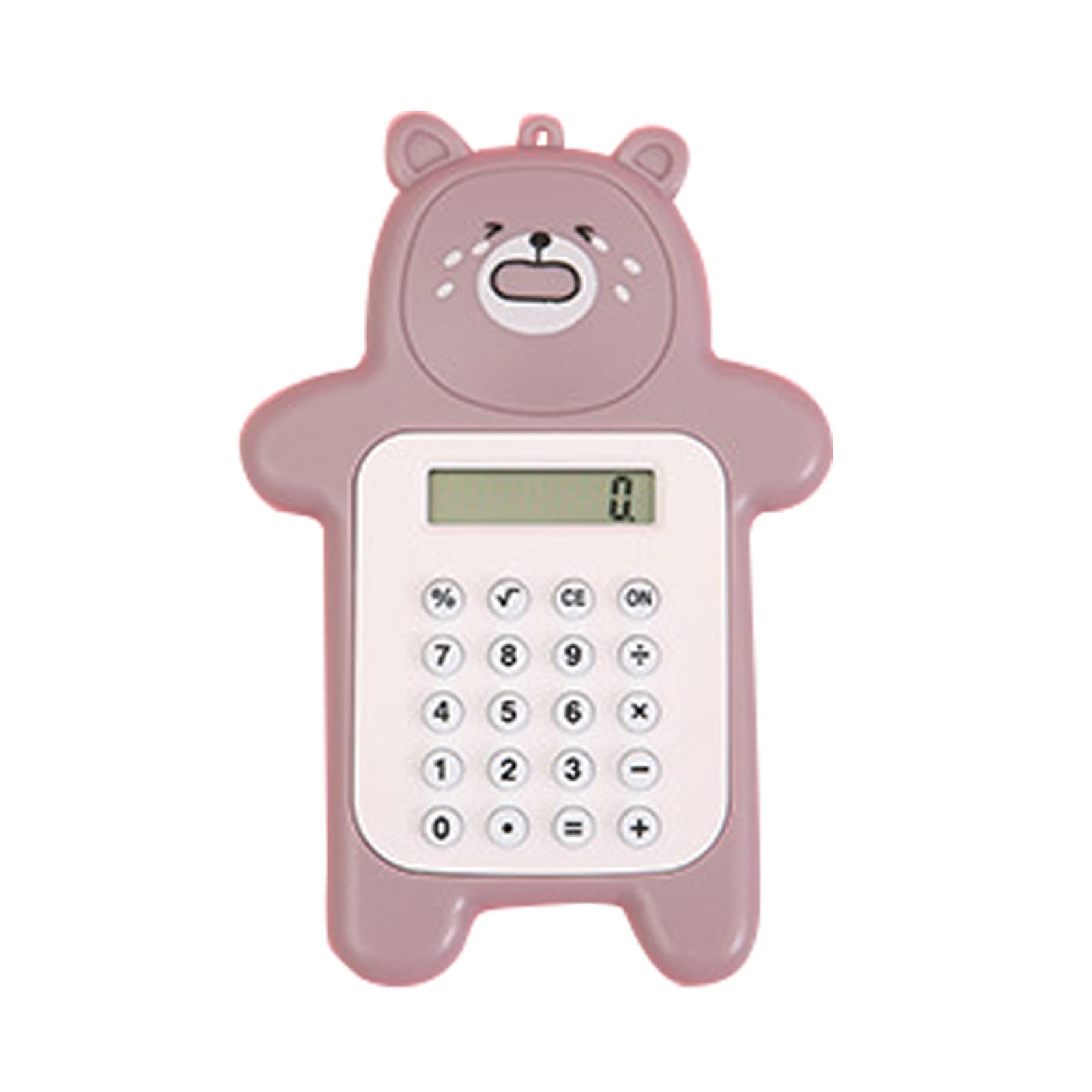 Cute Bear Calculator 8 Digits Sensitive Button Standard Function Calculator Pocket Size for Kid Boy Girl Student School Digital Calculator for School Digital Calculator with Clock Desktop Digital