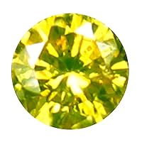 0.06 ct AIG CERTIFIED ROUND SHAPE (2 X 2 MM) FANCY GREENISH YELLOW DIAMOND NATURAL LOOSE DIAMOND