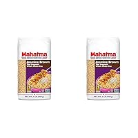 Mahatma Brown Jasmine Rice Bag 32-Ounce, Brown Thai Jasmine Rice, Microwave Rice in 20 Minutes or Cook on Stovetop in 30 Minutes (Pack of 2)