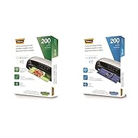 Fellowes Thermal Laminating Pouches, 3mil Letter Size Sheets, 9 x 11.5, 200 Pack, Clear (5743401) & Thermal Laminating Pouches, Letter Size Sheets, 5mil 200pk, Clear (5743601)