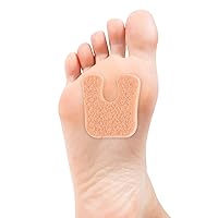 U Shaped Felt Callus Pads, Self-Adhesive Metatarsal Pads Blisters Calluses Pain Relief Reduce Foot and Heel Pain Protect Calluses from Rubbing on Shoes for Men Women, Pack of 12