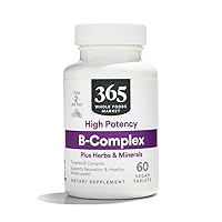 365 by Whole Foods Market, Vitamin B Complex Hi Potency Herbal Support, 60 Tablets