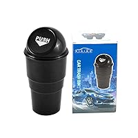 Mini Auto Car Garbage Can Automotive Vehicle Rubbish Bins, Small Trash Can Cup Holder for Bedroom Office Desk Home (Black 1 Pack)