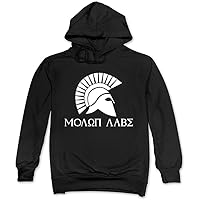 An popluar Greek slogan Molon Labe Men's Hooded Black Sweatshirt