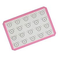 INCHANT Silicone Macaron Baking Mat, Half Sheet Size With 20 Macaron Spaces, Non Stick Silicon Liner for Bake Pans & Rolling - Macaroon/Pastry/Cookie Making, Set of 2, Pink