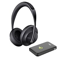 Bose Headphones 700, Noise Cancelling Bluetooth Over-Ear Wireless Headphones with Built-in Microphone for Clear Calls and Alexa Voice Control, Black, Bundle with Green Extreme Portable Charger