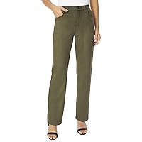 Jones New York Womens Green Textured Pocketed Zippered Straight Leg Pants 2