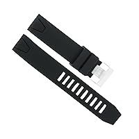 Ewatchparts 3-20 MM BLACK SILICONE RUBBER WATCH BAND BRACELET STRAP FOR 41MM OMEGA SEAMASTER
