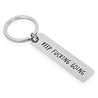 Inspirational Gifts for Oneself and Friend Motivational Keychain Pendant Engraved Keep Going
