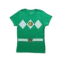 Power Rangers Green Ranger Costume Green Juniors T-Shirt Tee