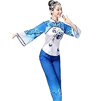 Yangko Dance Wear National Outfit Chinese Traditional Costume Folk Dress Elegant